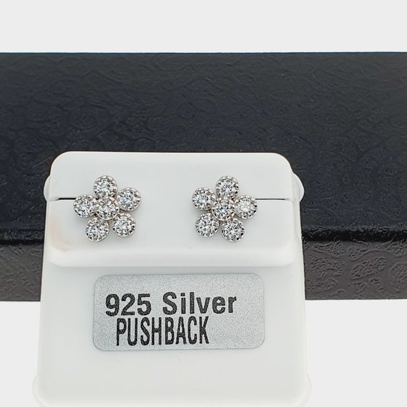 "925 sterling silver luxury CZ earrings for women/girls, Best for RJUS2232 - Picture 4 of 11